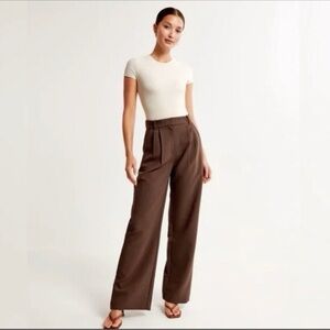 Abercrombie & Fitch Sloane Brown Wide Leg Pants Size 28 Reg
